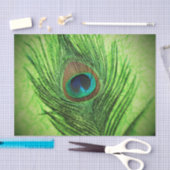 孔雀のライムグリーン 薄葉紙 (クラフト)