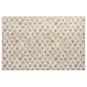 孔雀の人魚のばら色の金ゴールドのミントのスケールおよび羽 ファブリック (ファットクウォーター)