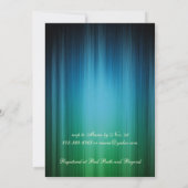 孔雀の仮面舞踏会のブライダルシャワーの招待状 招待状 (裏面)