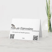 孔雀の優雅のアールデコの眼識のサンキューカード サンキューカード (裏面)