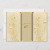 孔雀の優雅のアールデコの眼識の結婚式招待状 招待状 (裏面)