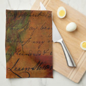 孔雀の叫び キッチンタオル (四つ折り)