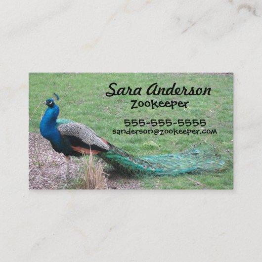 孔雀の名刺 名刺 (正面)