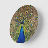 孔雀の壁時計 ラウンド壁時計 (傾斜)