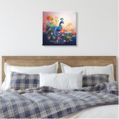 孔雀の壮麗 キャンバスプリント (インサイチュ (寝室))