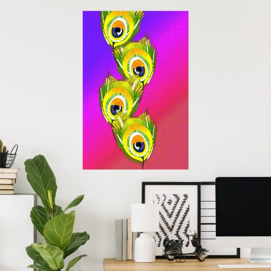 孔雀の夢 ポスター (ホームオフィス)