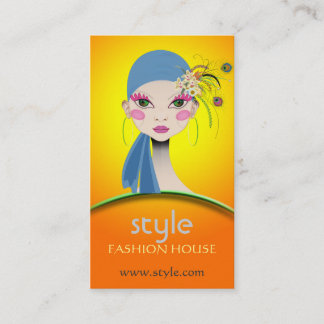 孔雀の女の子、名刺 名刺