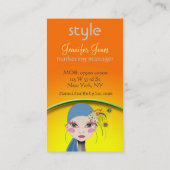 孔雀の女の子、名刺 名刺 (裏面)