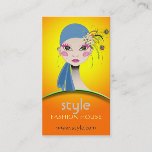 孔雀の女の子、名刺 名刺 (正面)