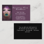 孔雀の女性D3 -美しいの名刺 名刺 (正面/裏面)