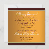 孔雀の女神バースデーパーティ招待状 招待状 (裏面)