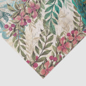 孔雀の孔雀がピンクの花を切り離エレガントす 薄葉紙 (詳細)