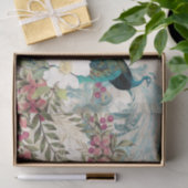 孔雀の孔雀がピンクの花を切り離エレガントす 薄葉紙 (ギフト)