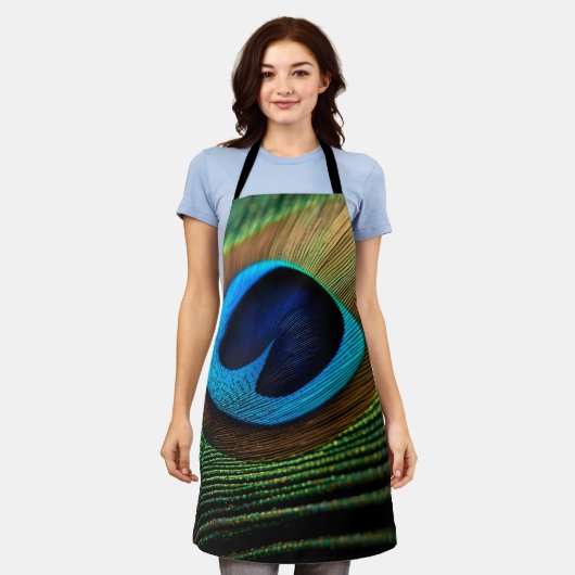 孔雀の宝石 エプロン (着用した状態)