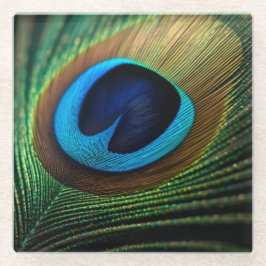 孔雀の宝石 ガラスコースター
