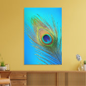 孔雀の尾の羽 キャンバスプリント (インサイチュ (リビング))