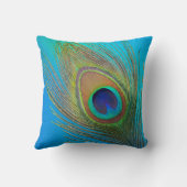 孔雀の尾の羽 クッション (裏面)