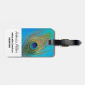 孔雀の尾の羽 ラゲッジタグ (裏面横)