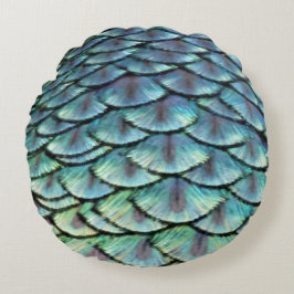 孔雀の尾羽 ラウンドクッション