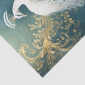 孔雀の座っかわいらして、白い羽毛カスケード 薄葉紙 (詳細)