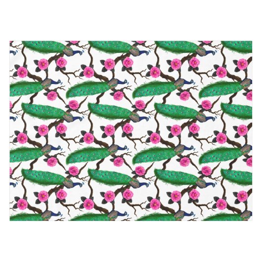 孔雀の庭 テーブルクロス (正面(横))