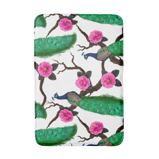 孔雀の庭 バスマット (正面縦)