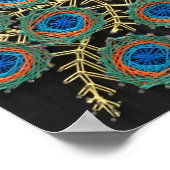 孔雀の弦芸術 ポスター (角)