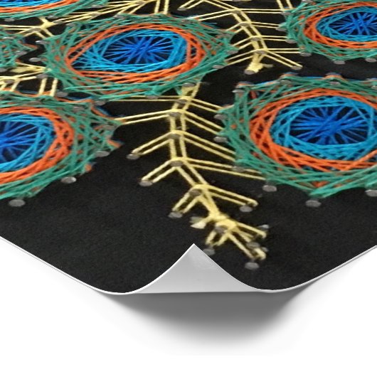 孔雀の弦芸術 ポスター (角)