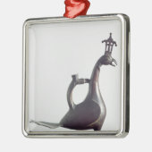 孔雀の形のAquamanile メタルオーナメント (左)