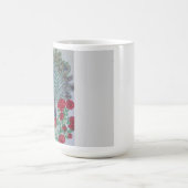 孔雀の愛のバラの絵 コーヒーマグカップ (中央)