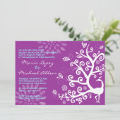 孔雀の愛の鳥の結婚式招待状と婚約 招待状 (スタンド正面)