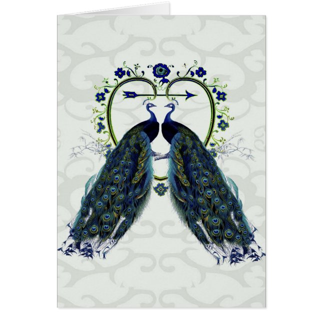 孔雀の愛ハート パーソナライズされた (正面)