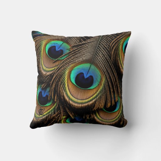 孔雀の愛 クッション (裏面)