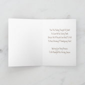 孔雀の感謝祭の服を着たおもしろいトルコ シーズンカード (内部)