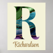 孔雀の手紙Rポスタパーソナライズされたー ポスター (正面)