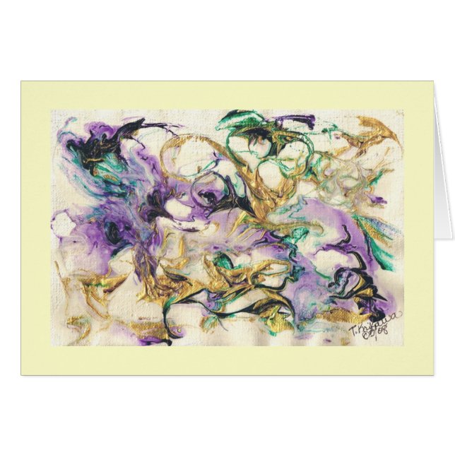 孔雀の抽象的概念(カード) (正面横)