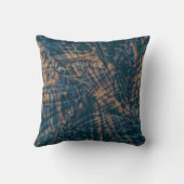 孔雀の抽象芸術枕の飛行 クッション (裏面)