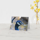 孔雀の挨拶状(中ブランク) カード (黄色い花)