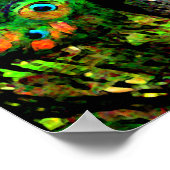 孔雀の支柱を行う ポスター (角)