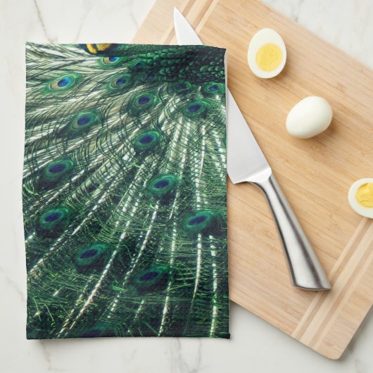 孔雀の支柱 キッチンタオル (四つ折り)