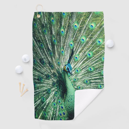 孔雀の支柱 ゴルフタオル (インサイチュ)