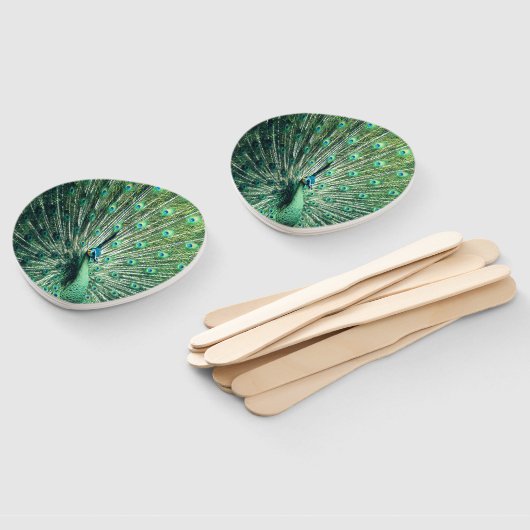 孔雀の支柱 ハンドファン (組立なし)