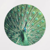 孔雀の支柱 ラベル (デザイン1)