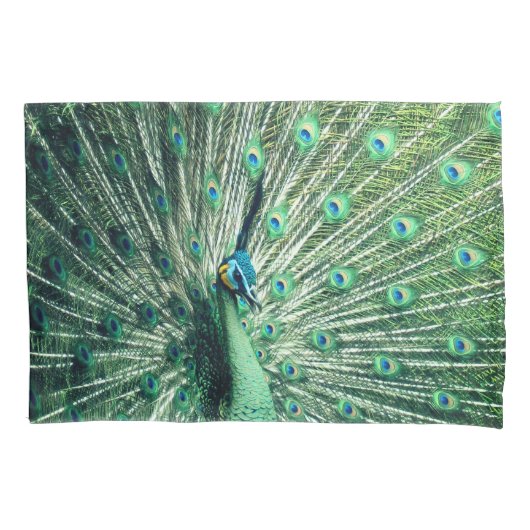 孔雀の支柱 枕カバー (正面)
