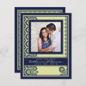 孔雀の新しいの保存日付(海軍) セーブザデート (正面/裏面)