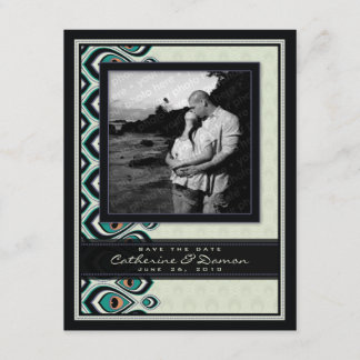 孔雀の新しいの保存日付(黒) セーブザデート