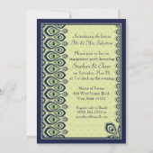 孔雀の新しいの招待状(海軍) 招待状 (裏面)