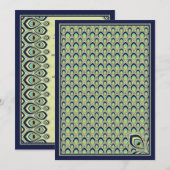 孔雀の新しいの招待状(海軍) 招待状 (正面/裏面)