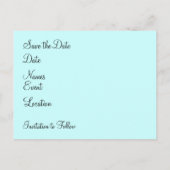 孔雀の日付を保存 案内ポストカード (裏面)