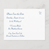 孔雀の日付を保存 案内ポストカード (裏面)